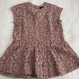 Lace peplum top